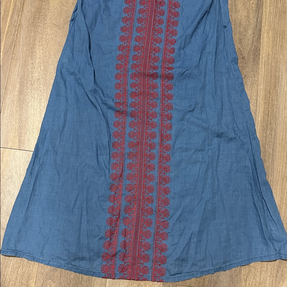 Madewell Embroidered Indigo Mercado Dress - Picture 3 of 7